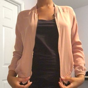☾Pink Lightweight Bomber Jacket☾